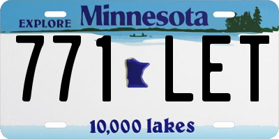 MN license plate 771LET
