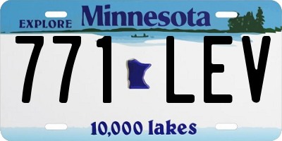 MN license plate 771LEV