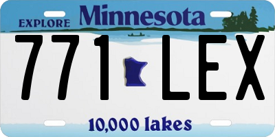 MN license plate 771LEX