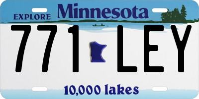 MN license plate 771LEY