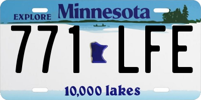MN license plate 771LFE