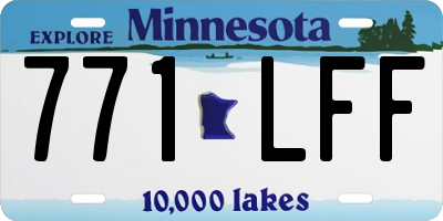 MN license plate 771LFF
