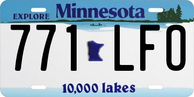 MN license plate 771LFO