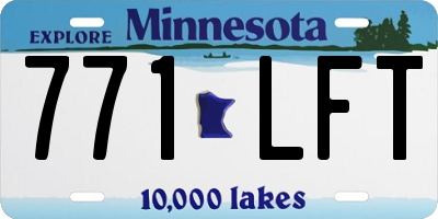 MN license plate 771LFT