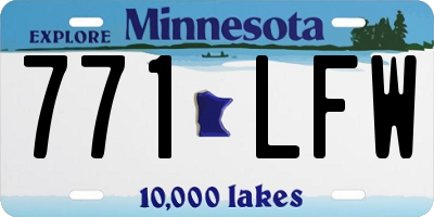 MN license plate 771LFW