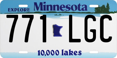 MN license plate 771LGC