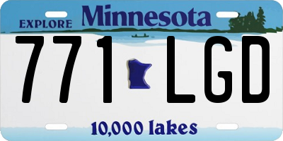 MN license plate 771LGD