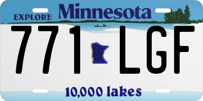 MN license plate 771LGF