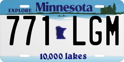 MN license plate 771LGM