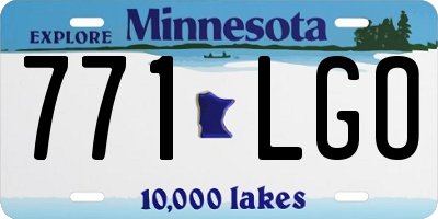 MN license plate 771LGO