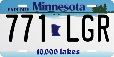 MN license plate 771LGR