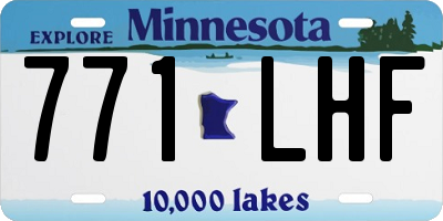 MN license plate 771LHF