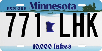 MN license plate 771LHK
