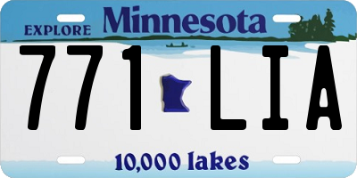 MN license plate 771LIA