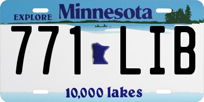 MN license plate 771LIB