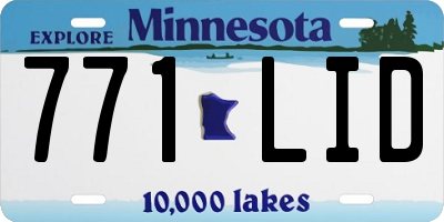 MN license plate 771LID
