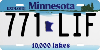 MN license plate 771LIF