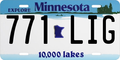MN license plate 771LIG