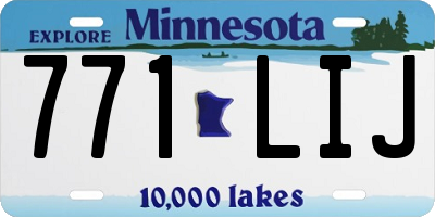 MN license plate 771LIJ