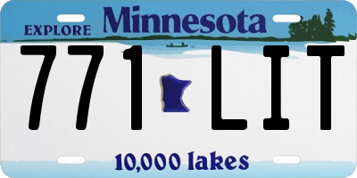 MN license plate 771LIT