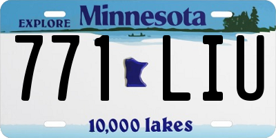 MN license plate 771LIU