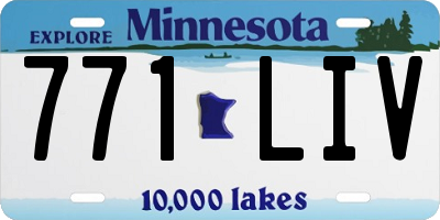 MN license plate 771LIV