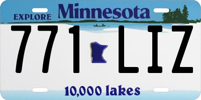 MN license plate 771LIZ