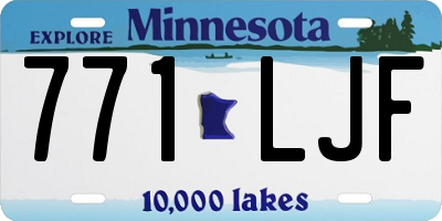 MN license plate 771LJF