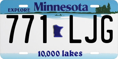 MN license plate 771LJG