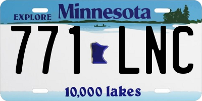 MN license plate 771LNC