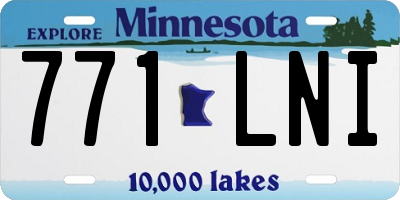 MN license plate 771LNI