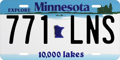 MN license plate 771LNS
