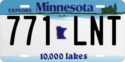 MN license plate 771LNT