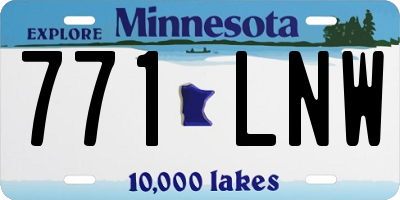 MN license plate 771LNW