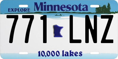 MN license plate 771LNZ