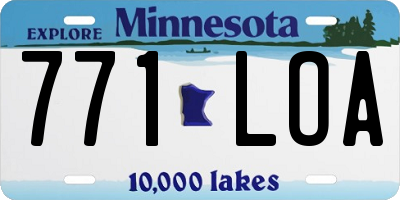 MN license plate 771LOA