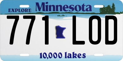 MN license plate 771LOD