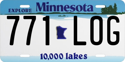 MN license plate 771LOG