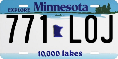 MN license plate 771LOJ