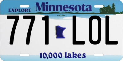 MN license plate 771LOL