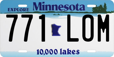 MN license plate 771LOM