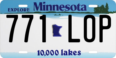 MN license plate 771LOP