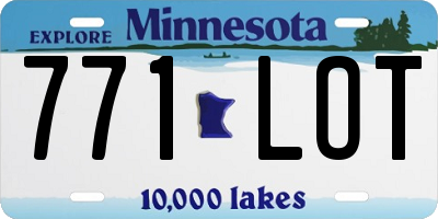 MN license plate 771LOT