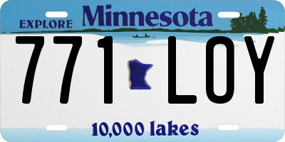 MN license plate 771LOY