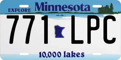 MN license plate 771LPC