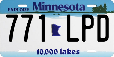 MN license plate 771LPD