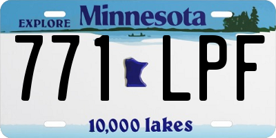 MN license plate 771LPF