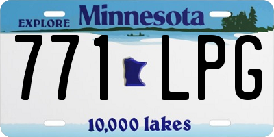 MN license plate 771LPG
