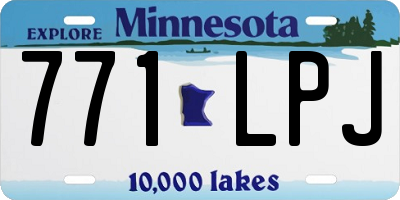 MN license plate 771LPJ