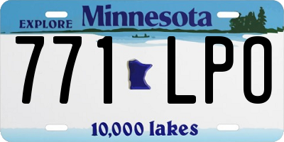 MN license plate 771LPO